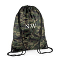 Personalised Camo Drawstring Bag