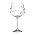 Personalised Celebration Heart Gin Glass With Swarovski Crystals