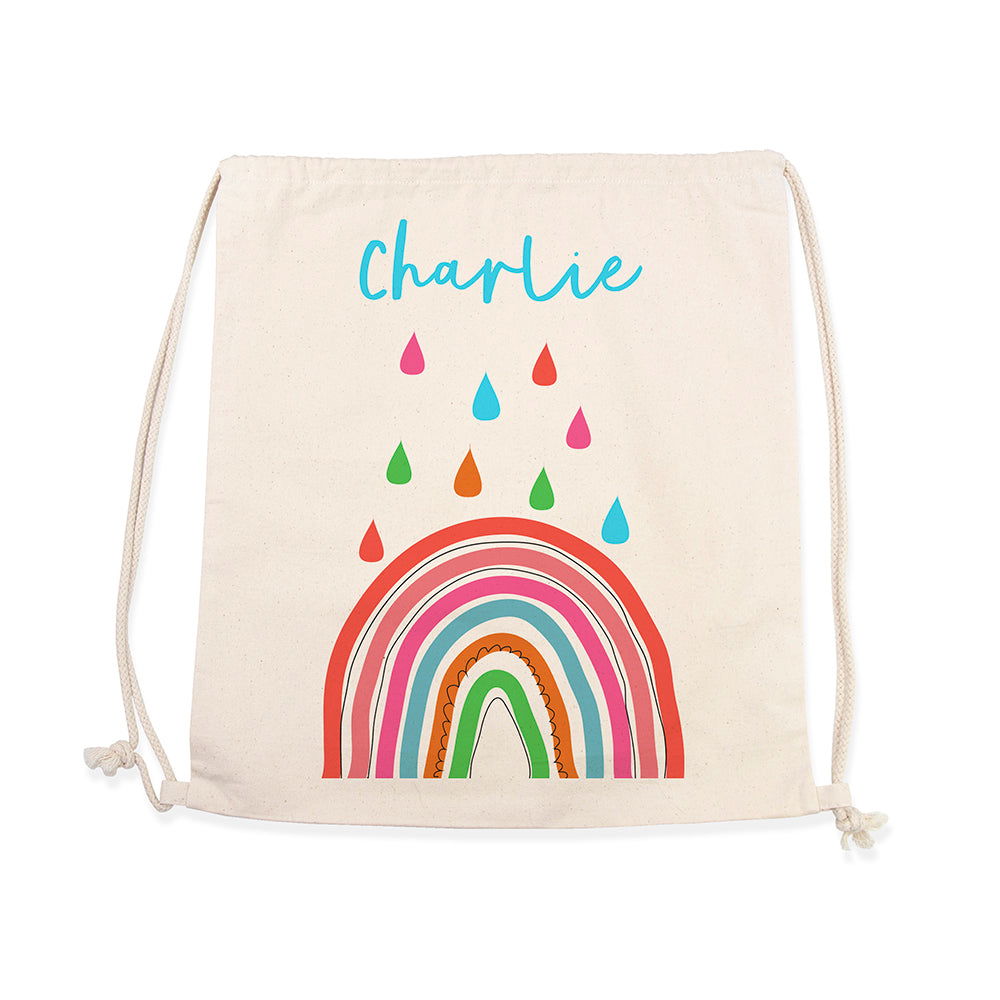 Personalised Children's Rainbow Pe Kit Bag