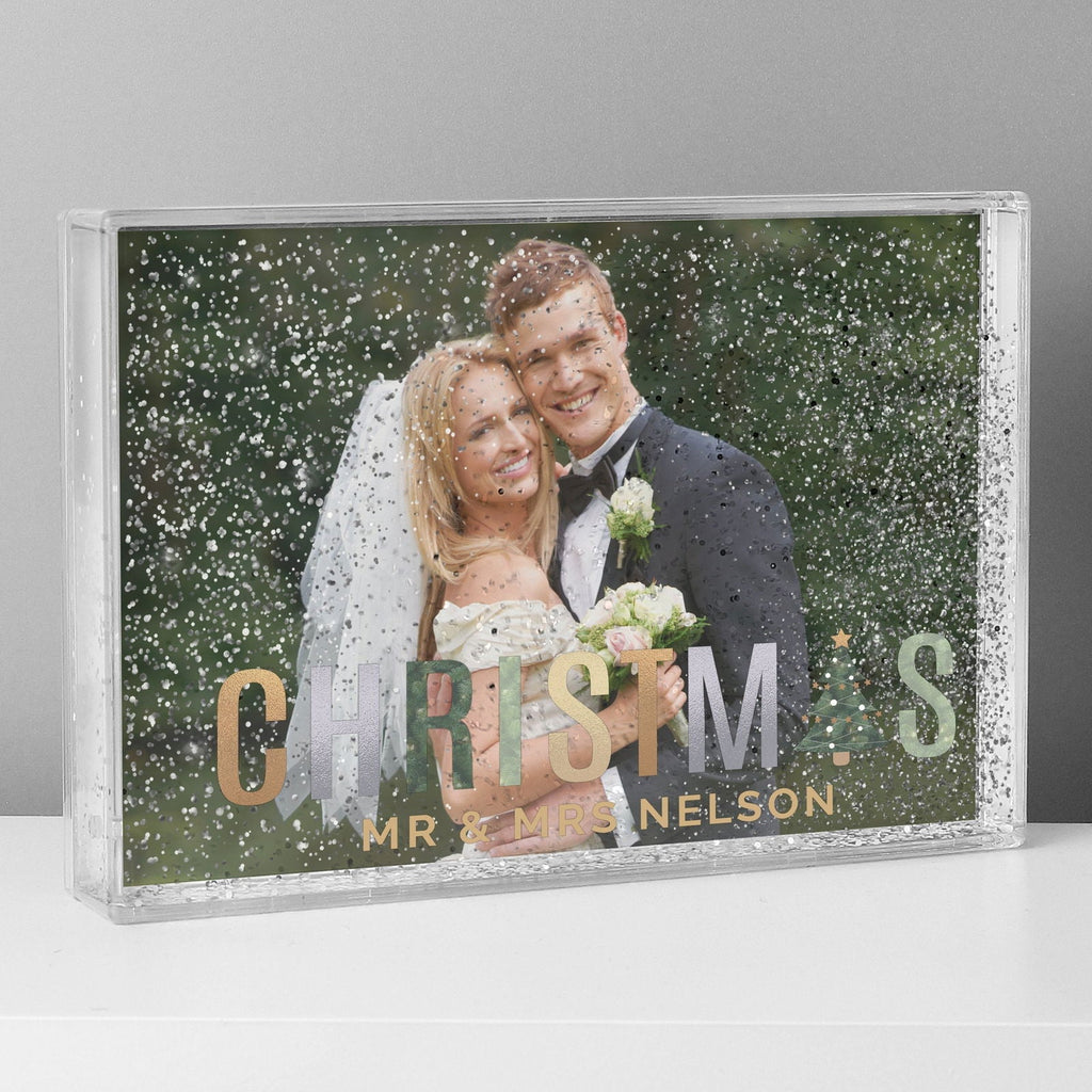 Personalised Christmas 6x4 Inch Glitter Shaker Photo Frame