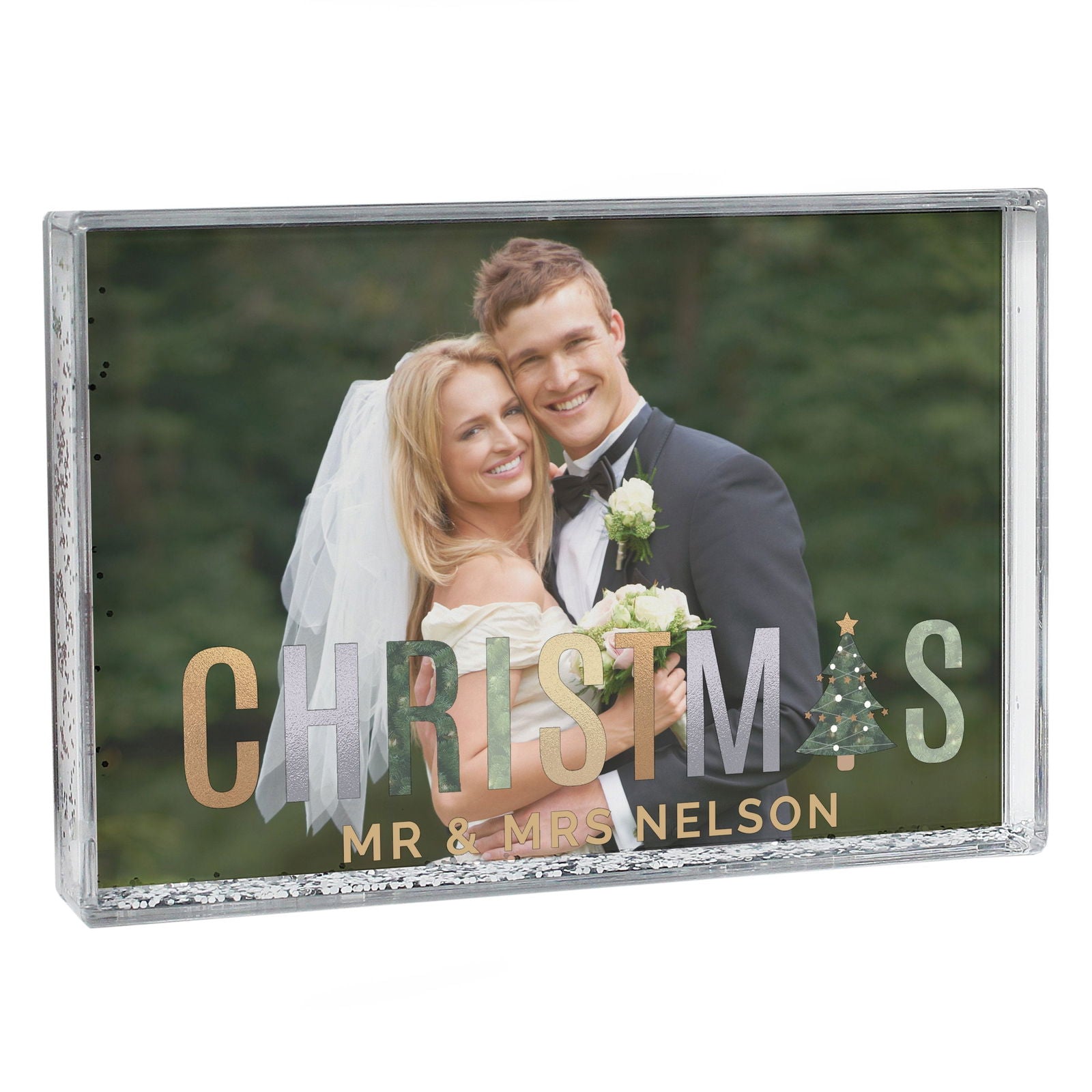 Personalised Christmas 6x4 Inch Glitter Shaker Photo Frame