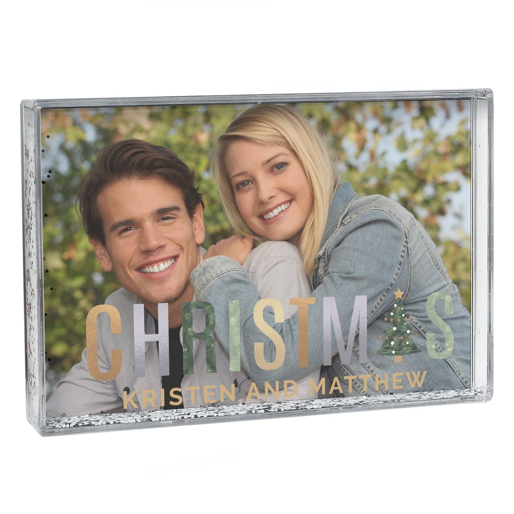 Personalised Christmas 6x4 Inch Glitter Shaker Photo Frame