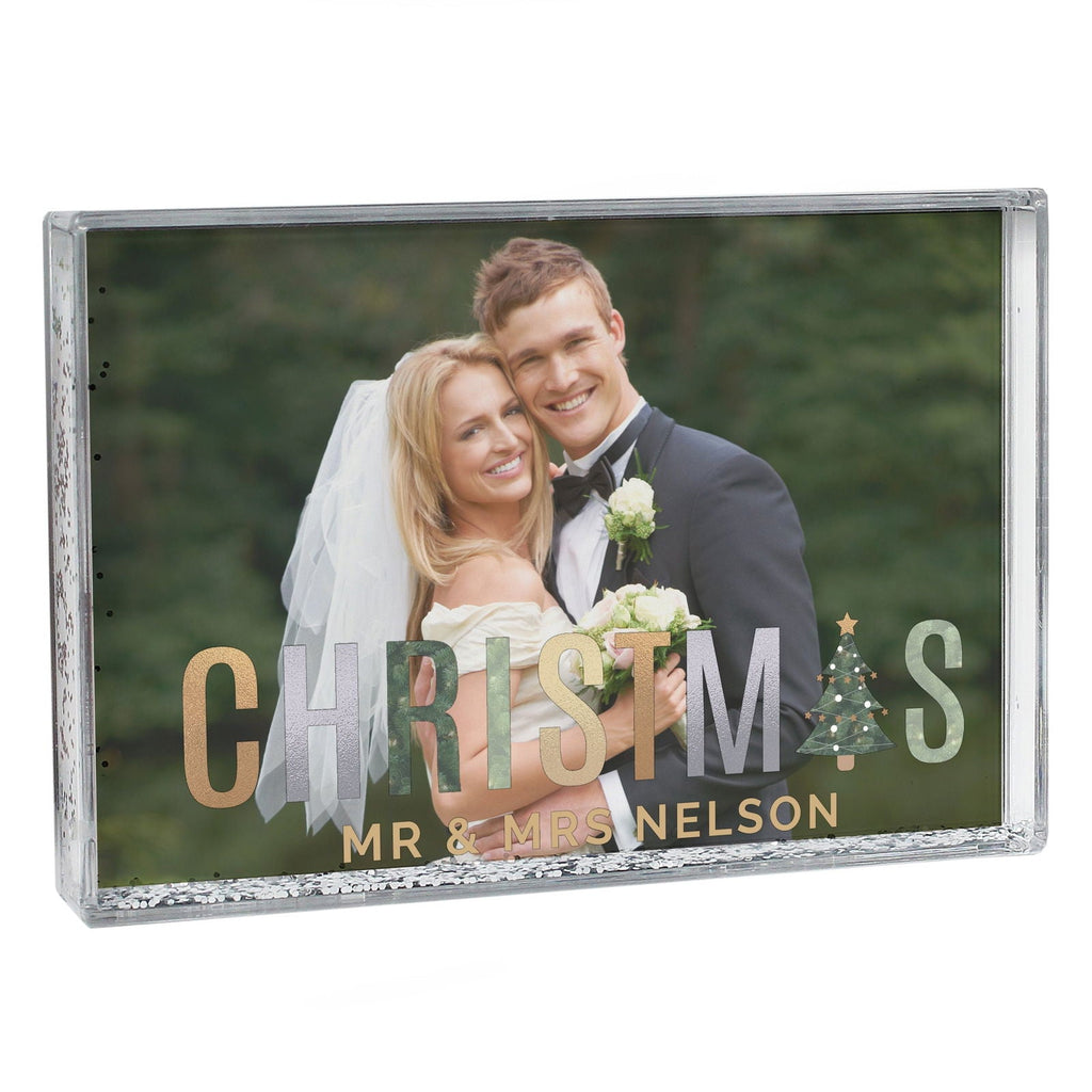 Personalised Christmas 6x4 Inch Glitter Shaker Photo Frame