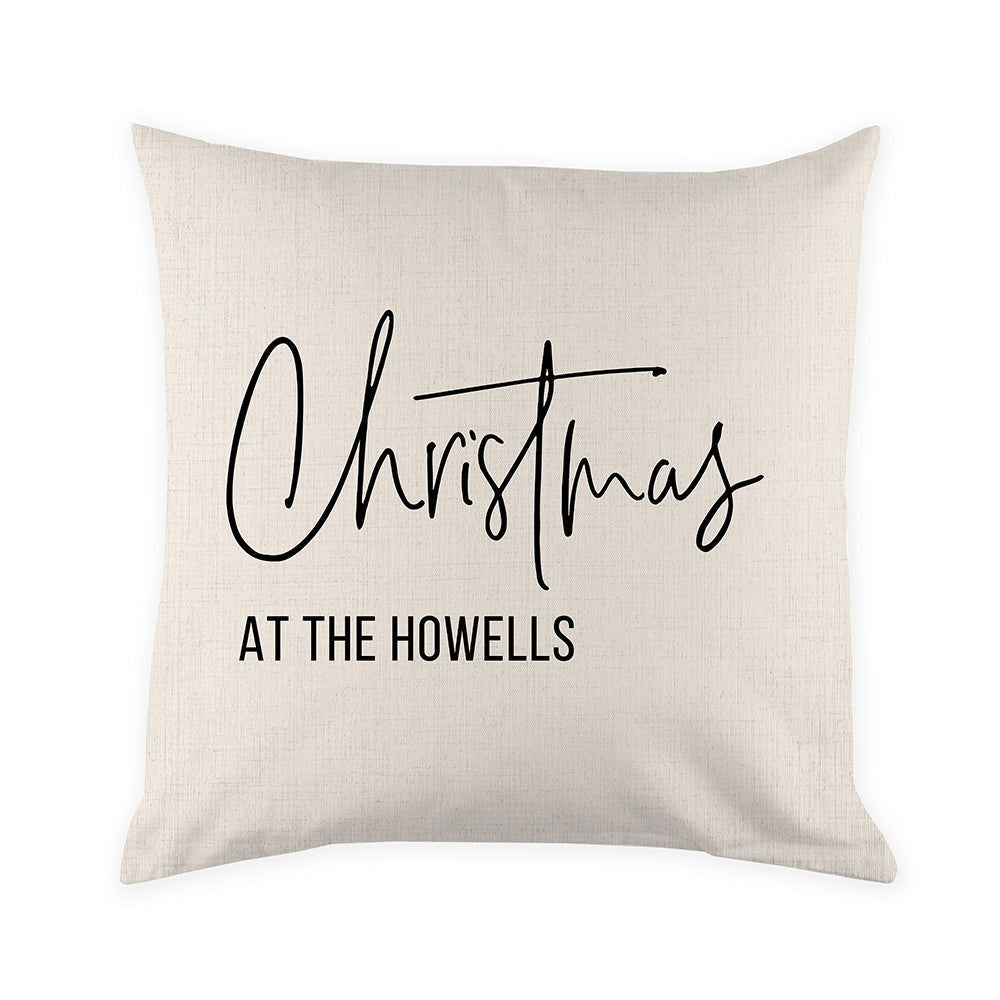 Personalised Christmas At The X Cushion Cover