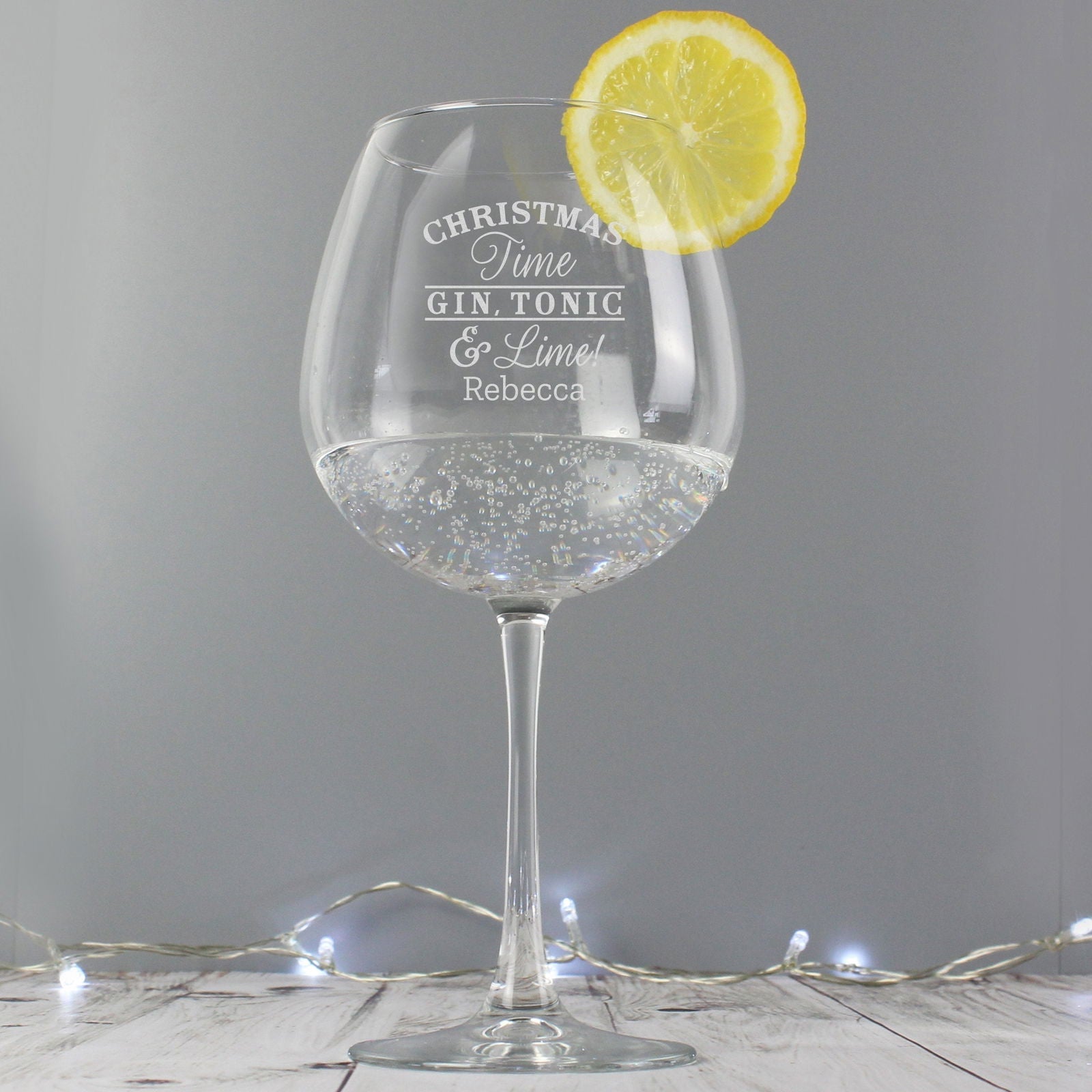 Personalised Christmas Gin Balloon Glass