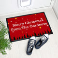 Personalised Christmas Scene Indoor Doormat