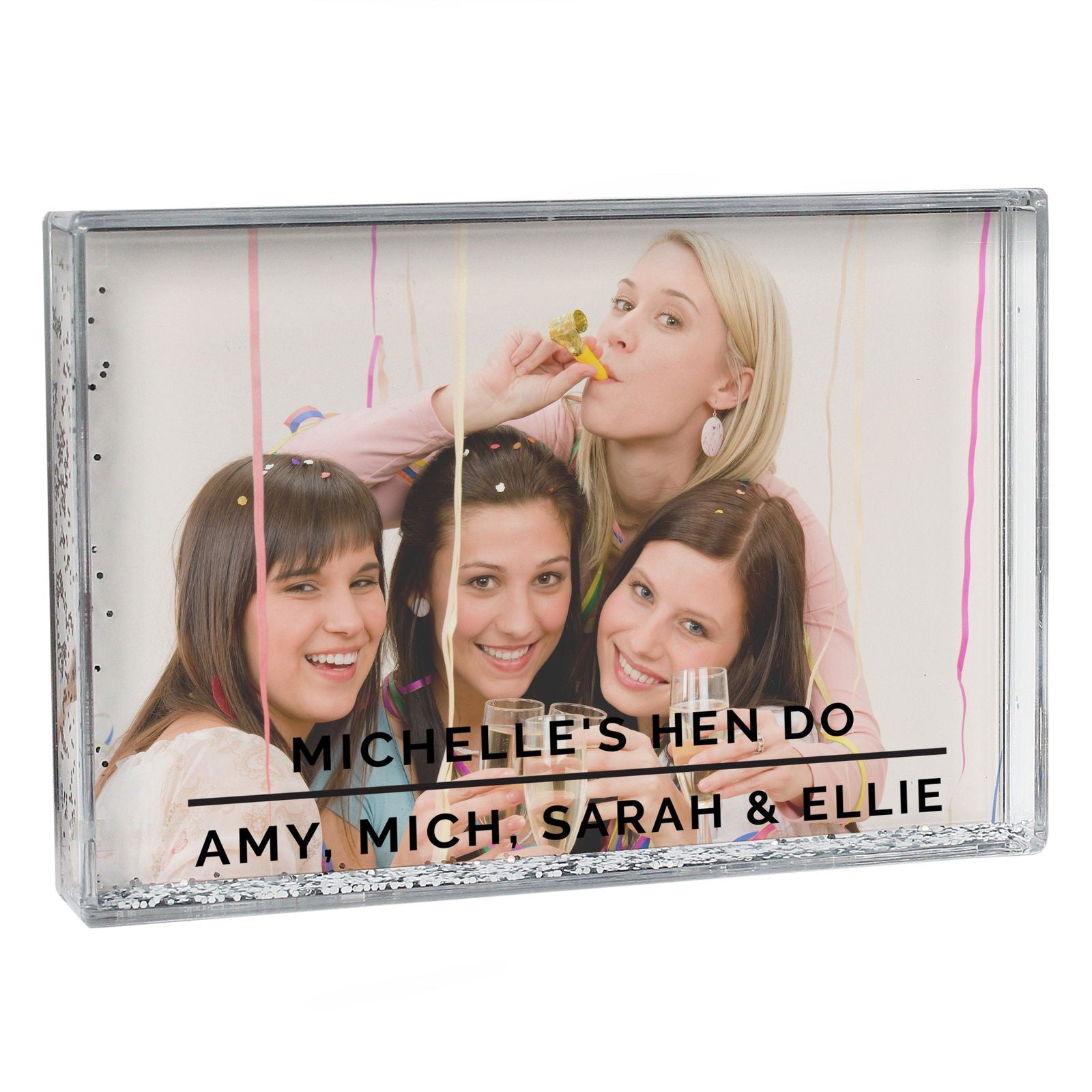 Personalised Classic 6x4 Inch Glitter Shaker Photo Frame