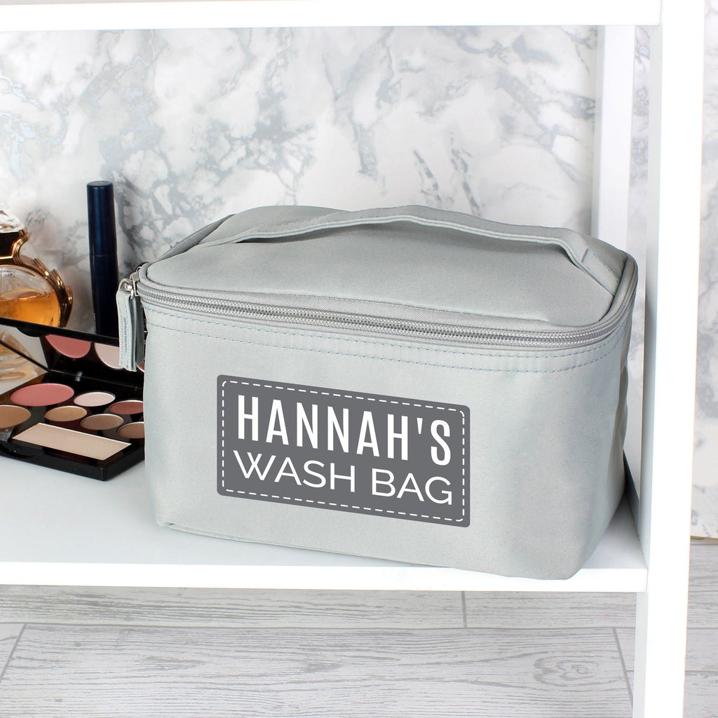 Personalised Classic Grey Vanity Bag