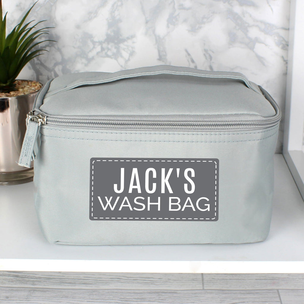 Personalised Classic Grey Vanity Bag