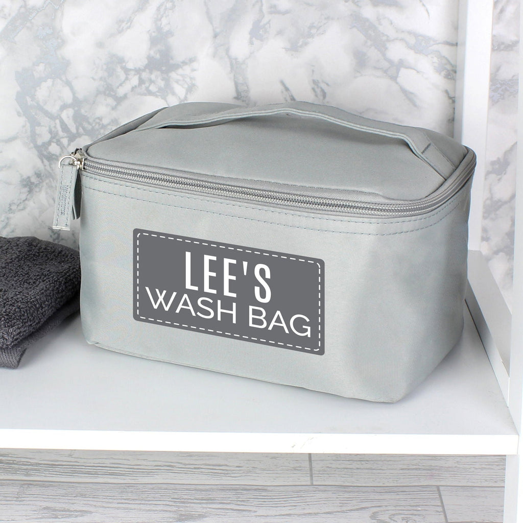 Personalised Classic Grey Vanity Bag