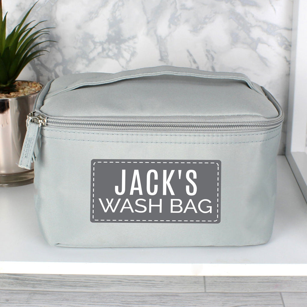 Personalised Classic Grey Vanity Bag