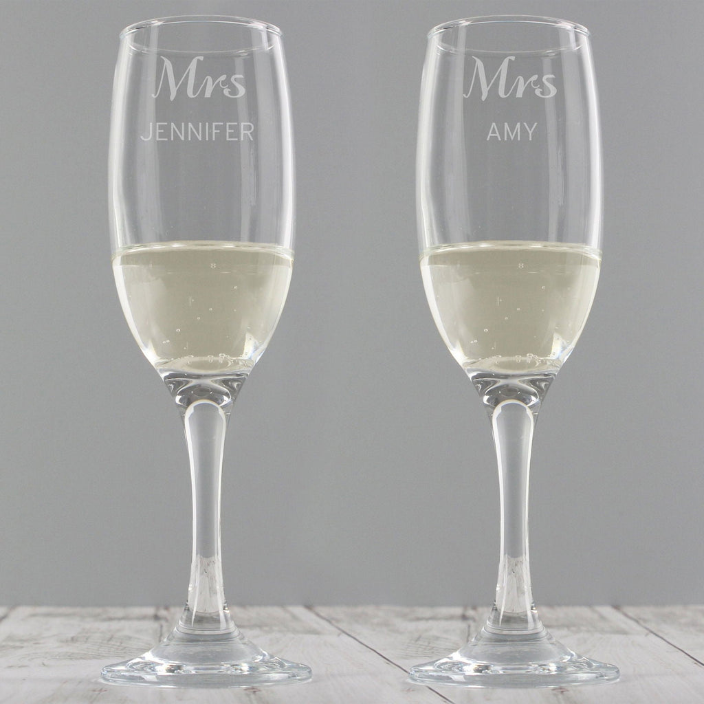 Personalised Classic Pair Of Flutes