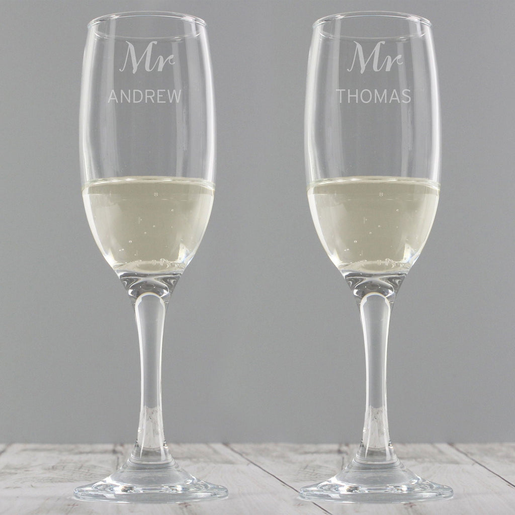 Personalised Classic Pair Of Flutes