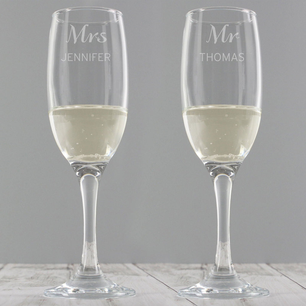 Personalised Classic Pair Of Flutes