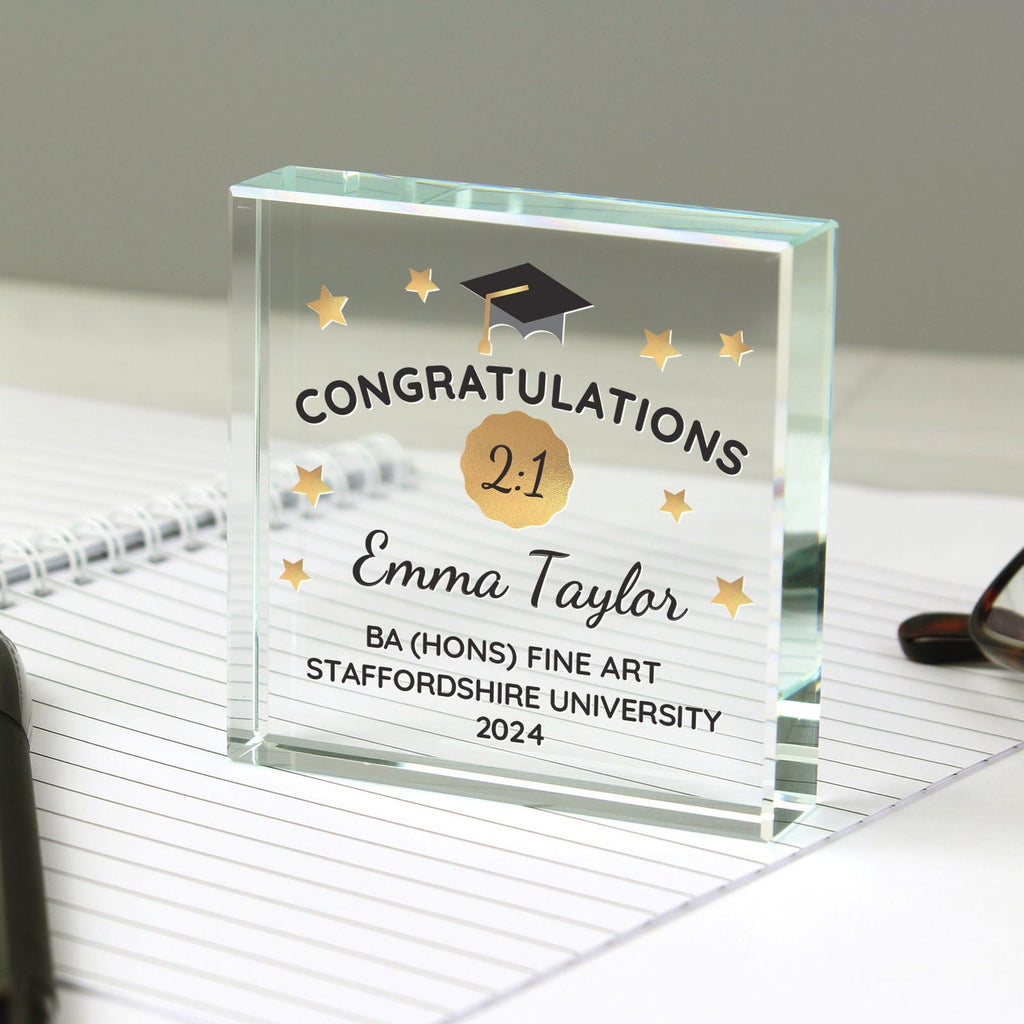 Personalised Congratulations Graduation Large Crystal Token