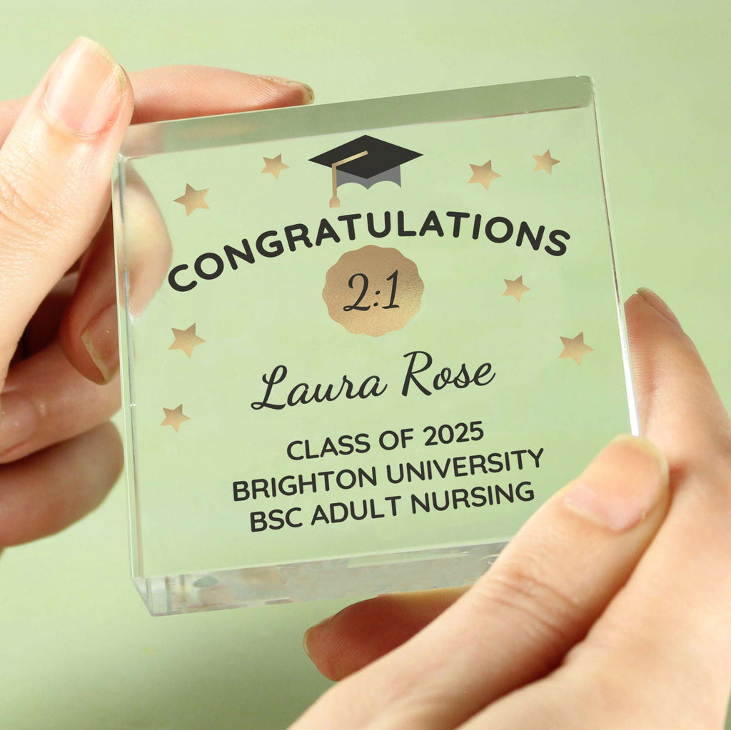 Personalised Congratulations Graduation Large Crystal Token