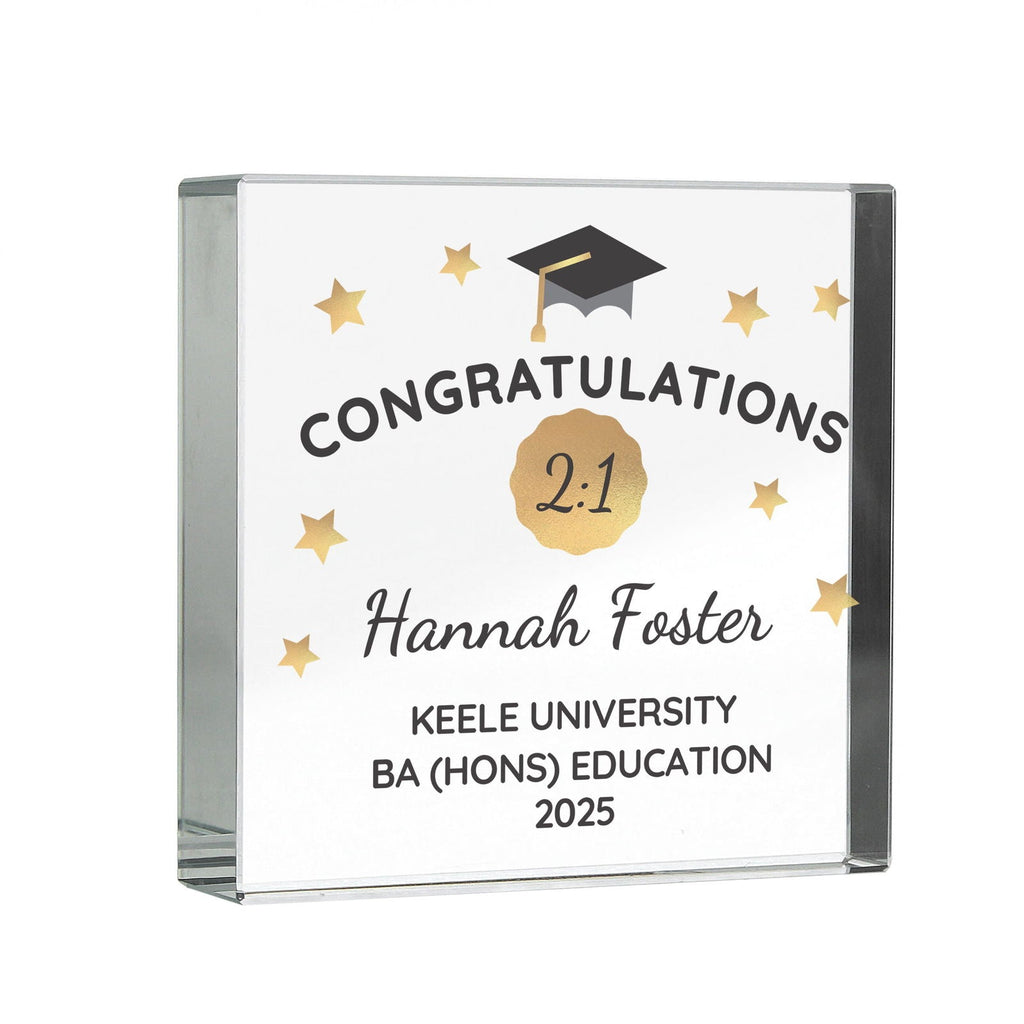 Personalised Congratulations Graduation Large Crystal Token
