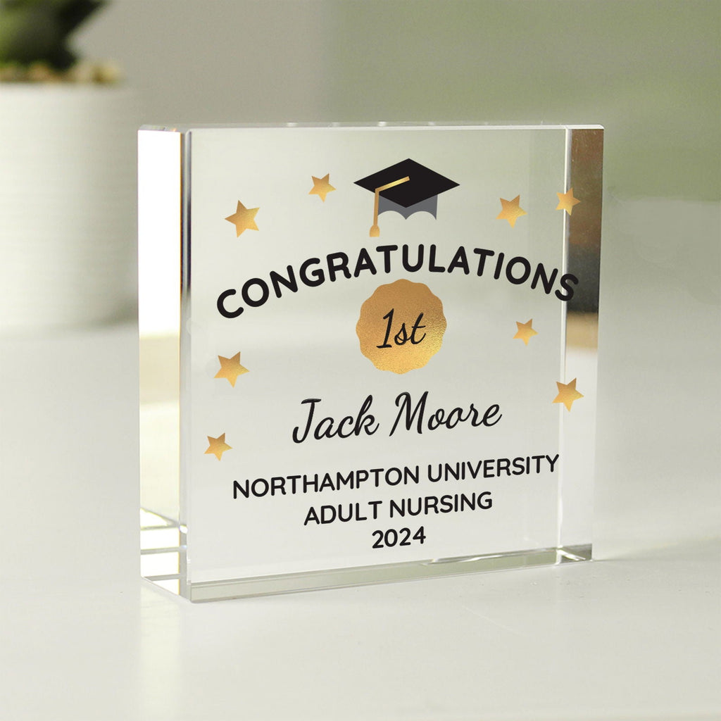 Personalised Congratulations Graduation Large Crystal Token