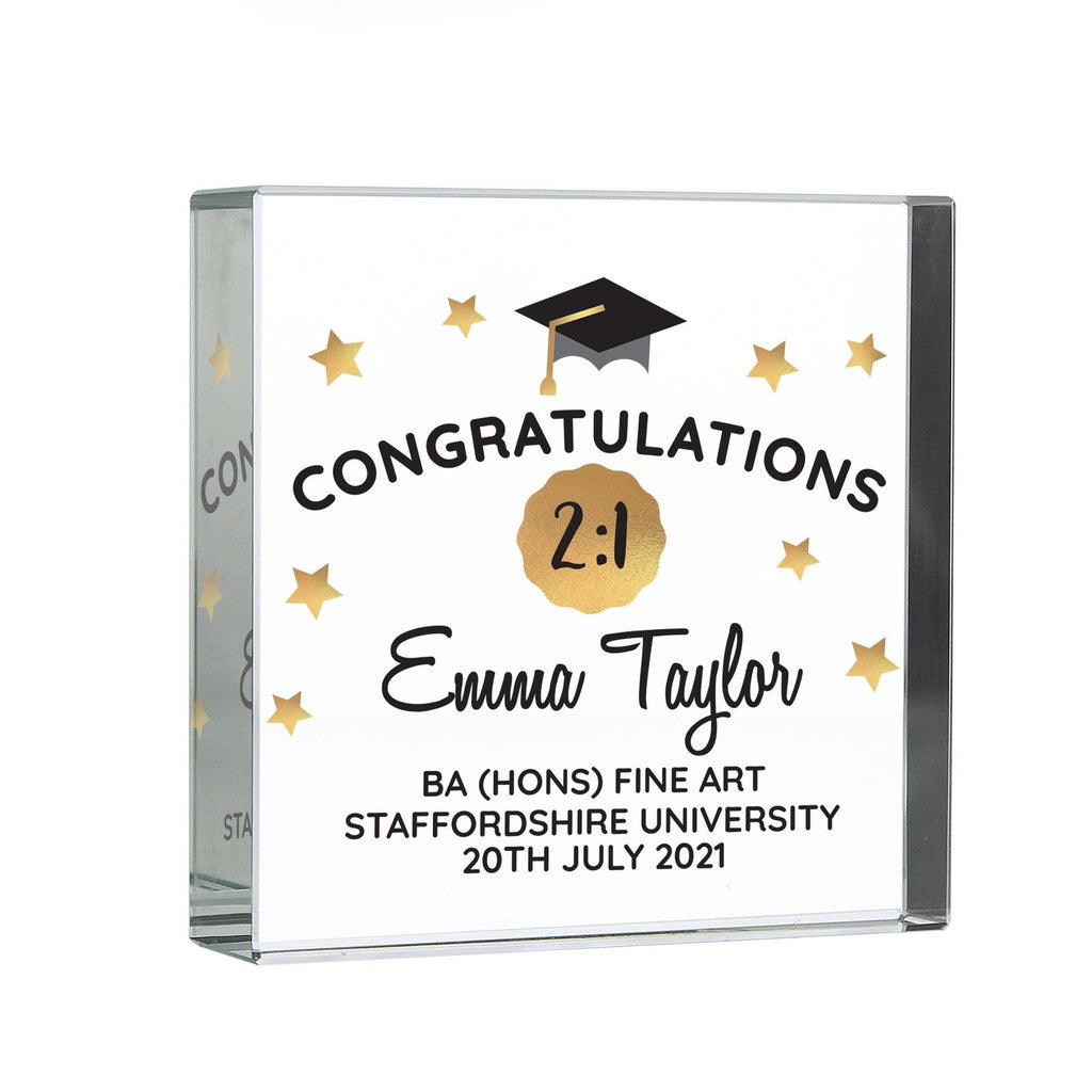 Personalised Congratulations Graduation Large Crystal Token