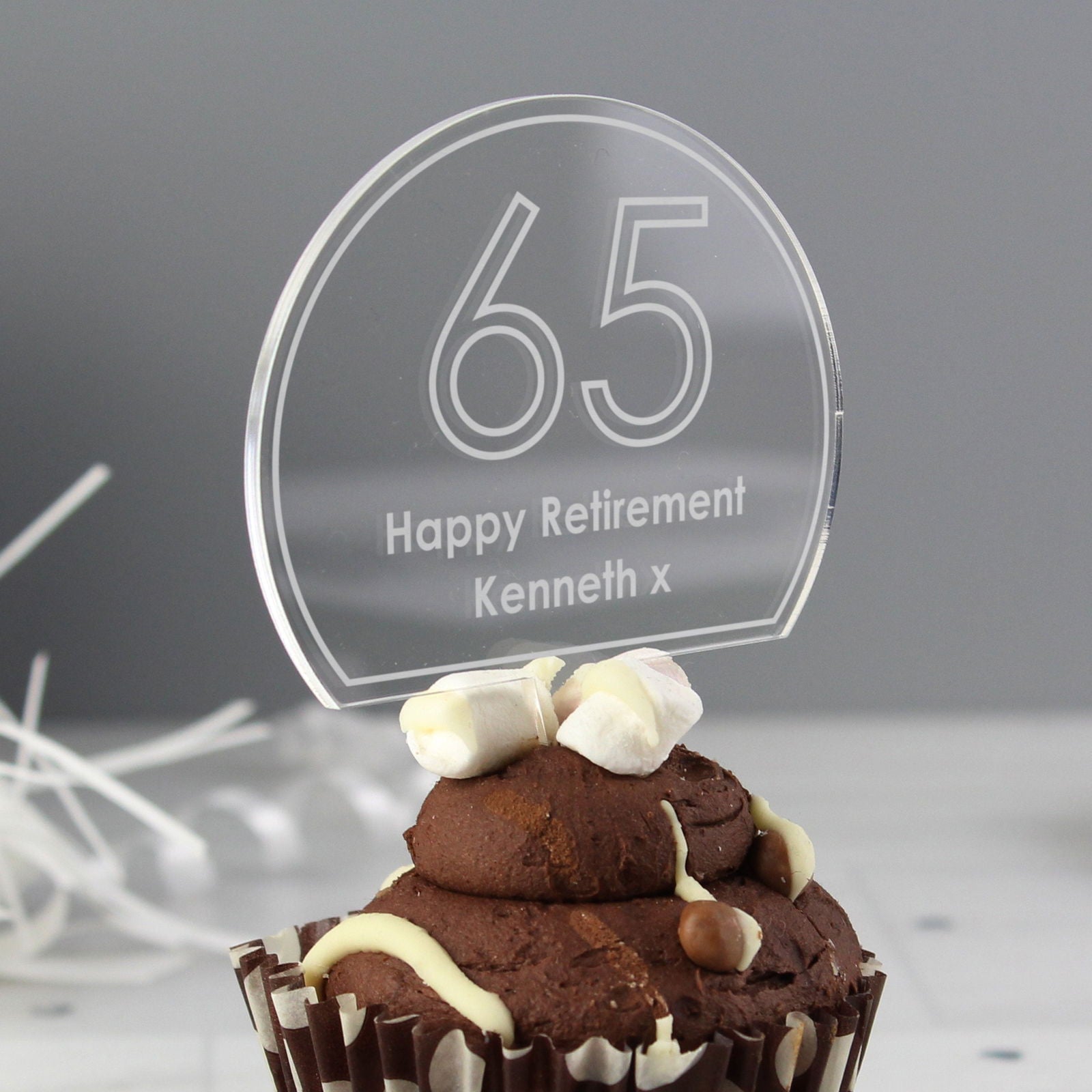 Personalised Contemporary Age Cake Topper