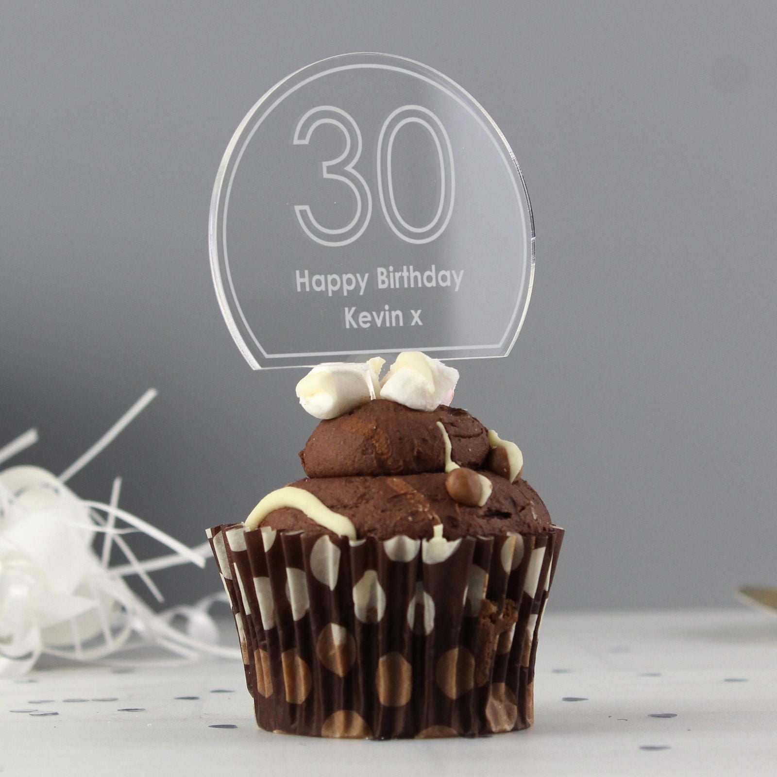 Personalised Contemporary Age Cake Topper