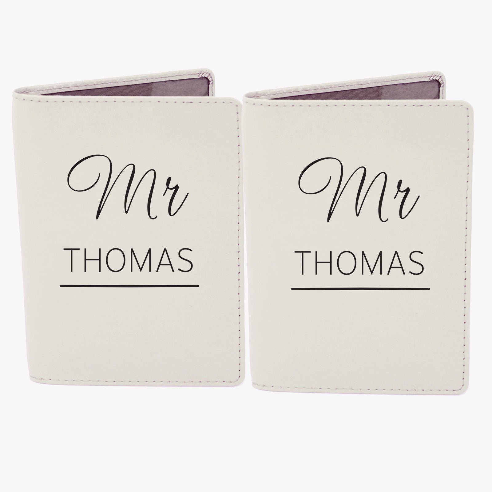 Personalised Couples Cream Passport Holders