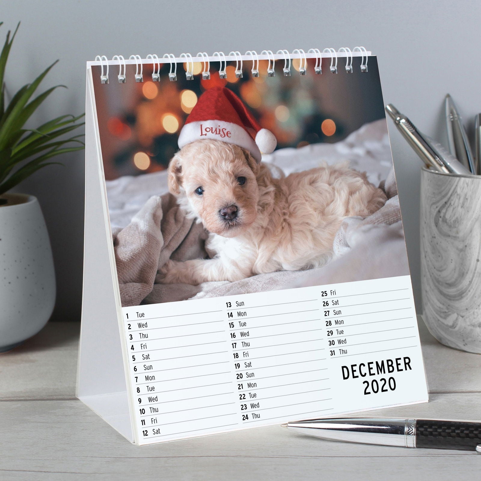 Personalised Cute Animals Desk 2026 Calendar