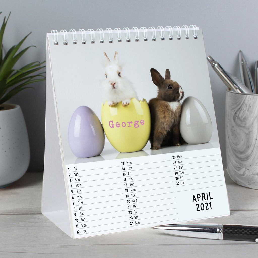 Personalised Cute Animals Desk 2026 Calendar