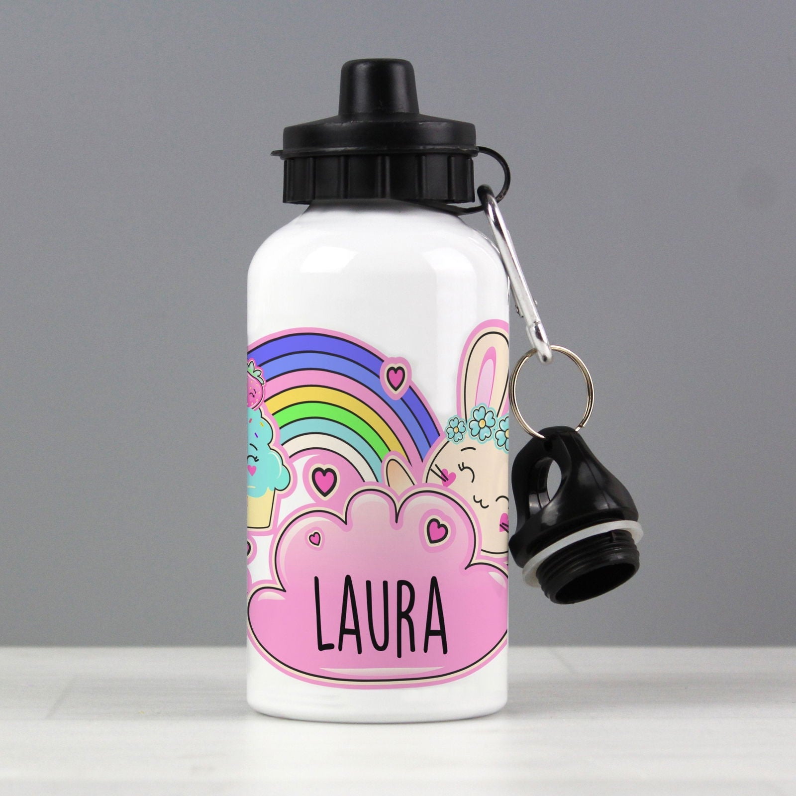 Personalised Cute Bunny Drinks Bottle