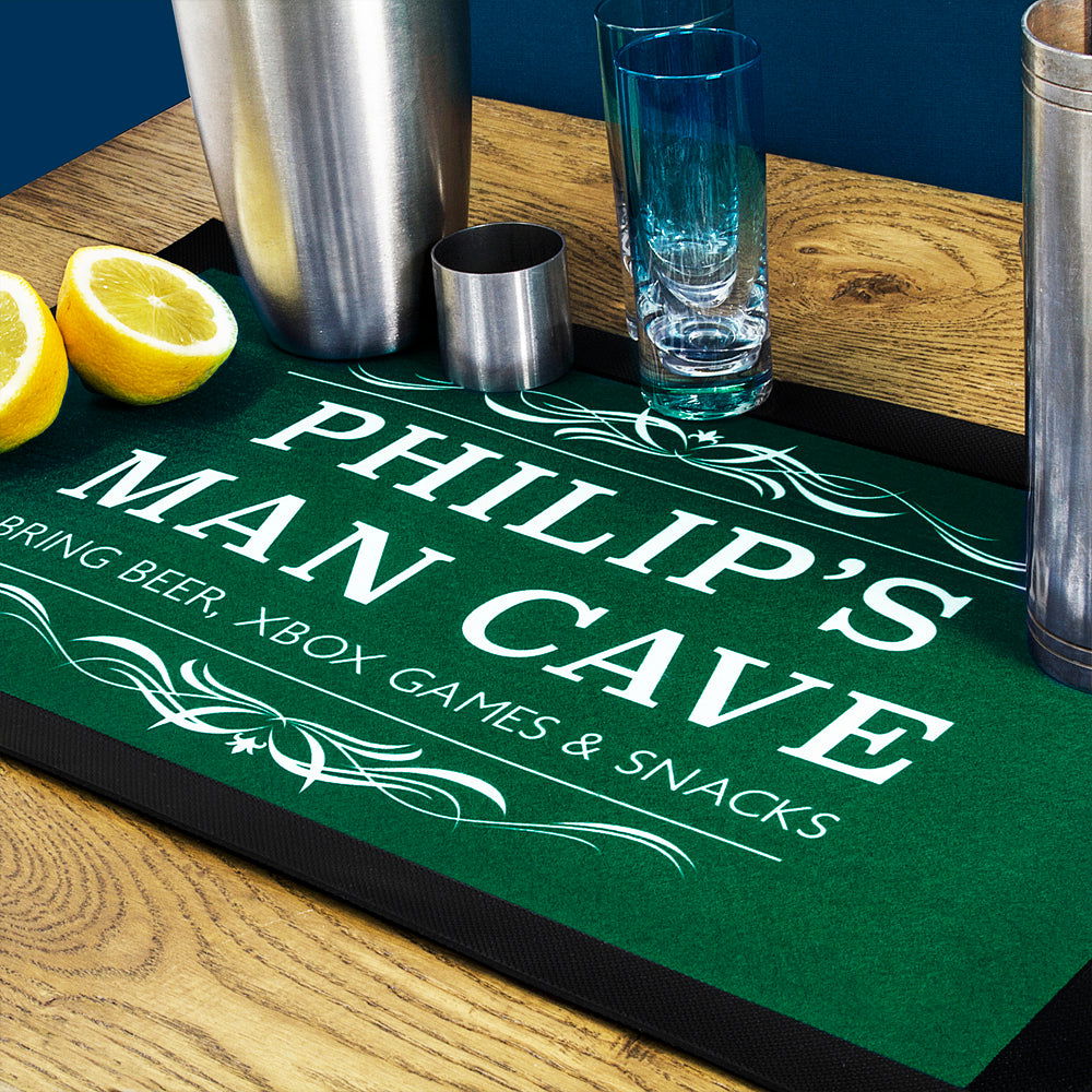 Personalised Dad's Man Cave Bar Mat