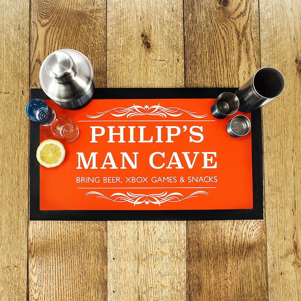 Personalised Dad's Man Cave Bar Mat