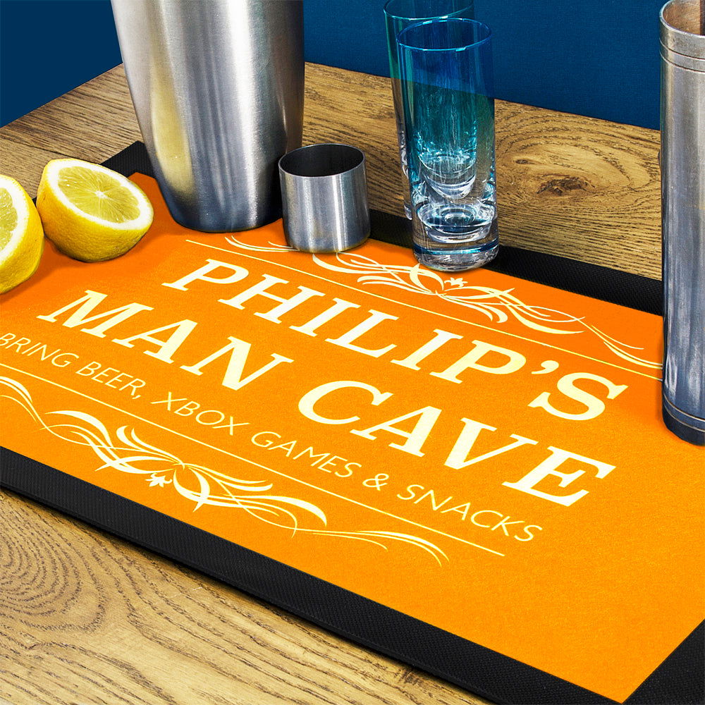 Personalised Dad's Man Cave Bar Mat