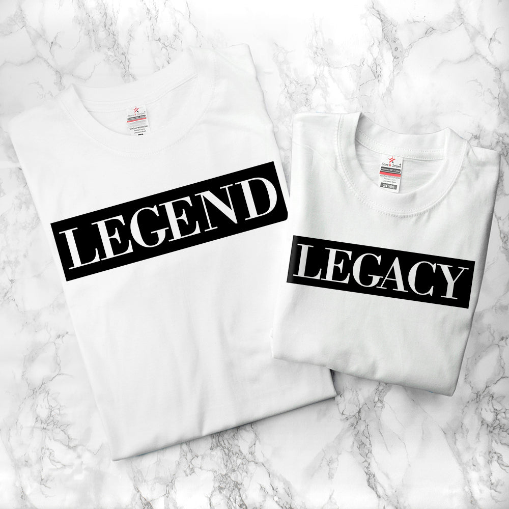 Personalised Daddy And Me Legendary White T-Shirts