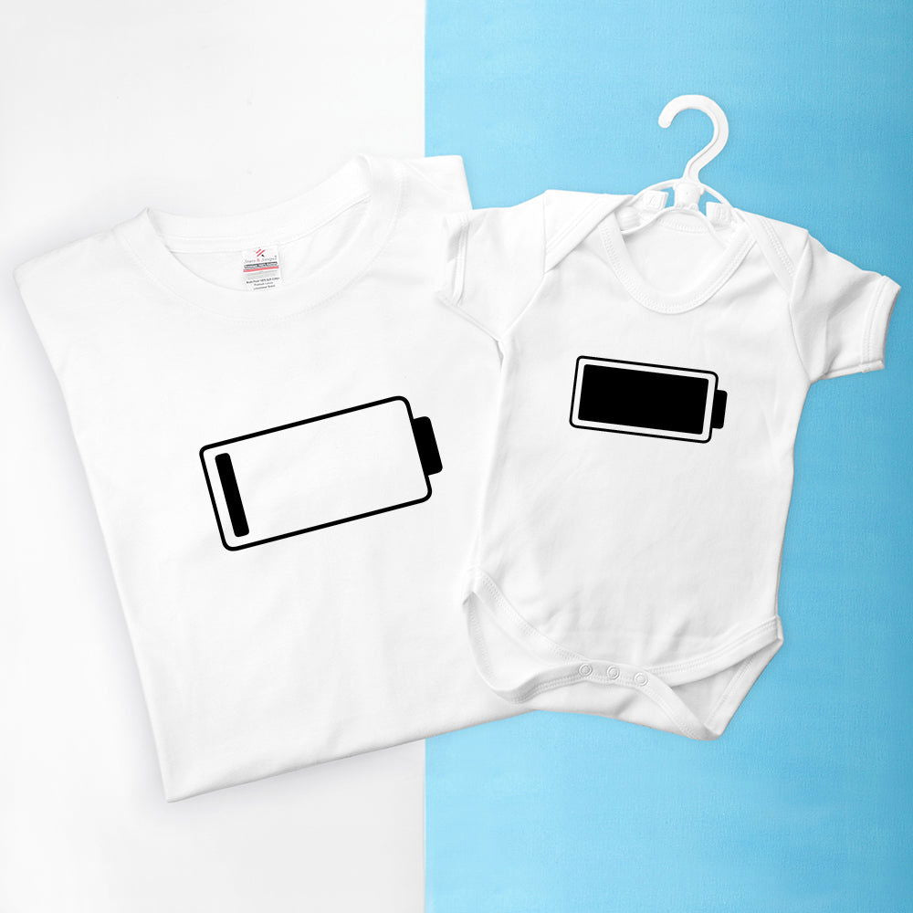 Personalised Daddy And Me Low Battery Set