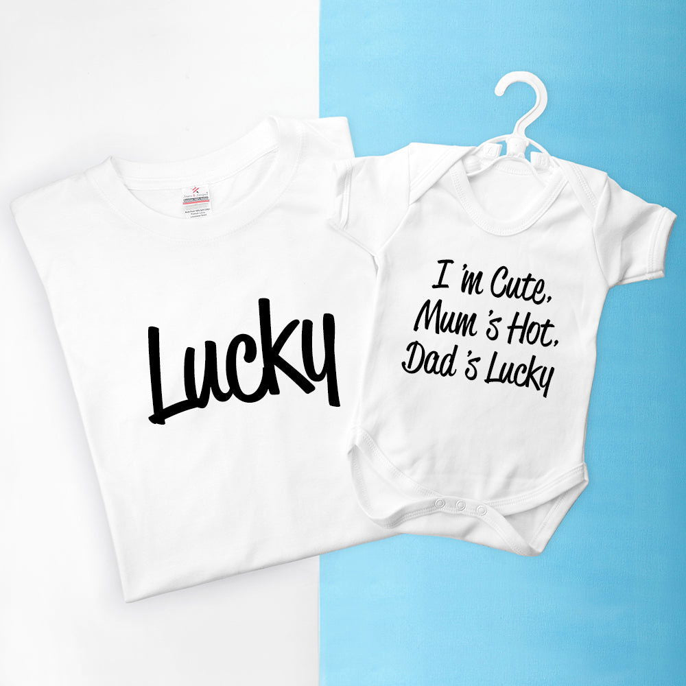 Personalised Daddy And Me Lucky Set