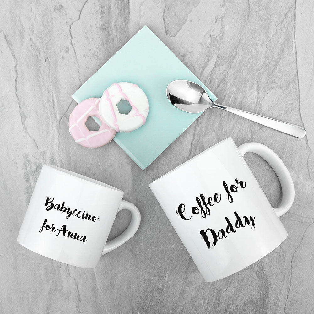 Personalised Daddy & Me Coffee And Catch Up Mugs