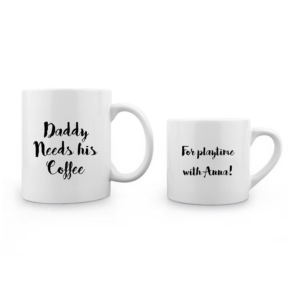 Personalised Daddy & Me Coffee And Catch Up Mugs