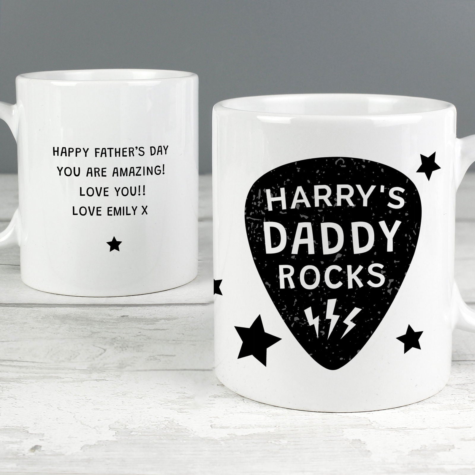 Personalised Daddy Rocks Mug