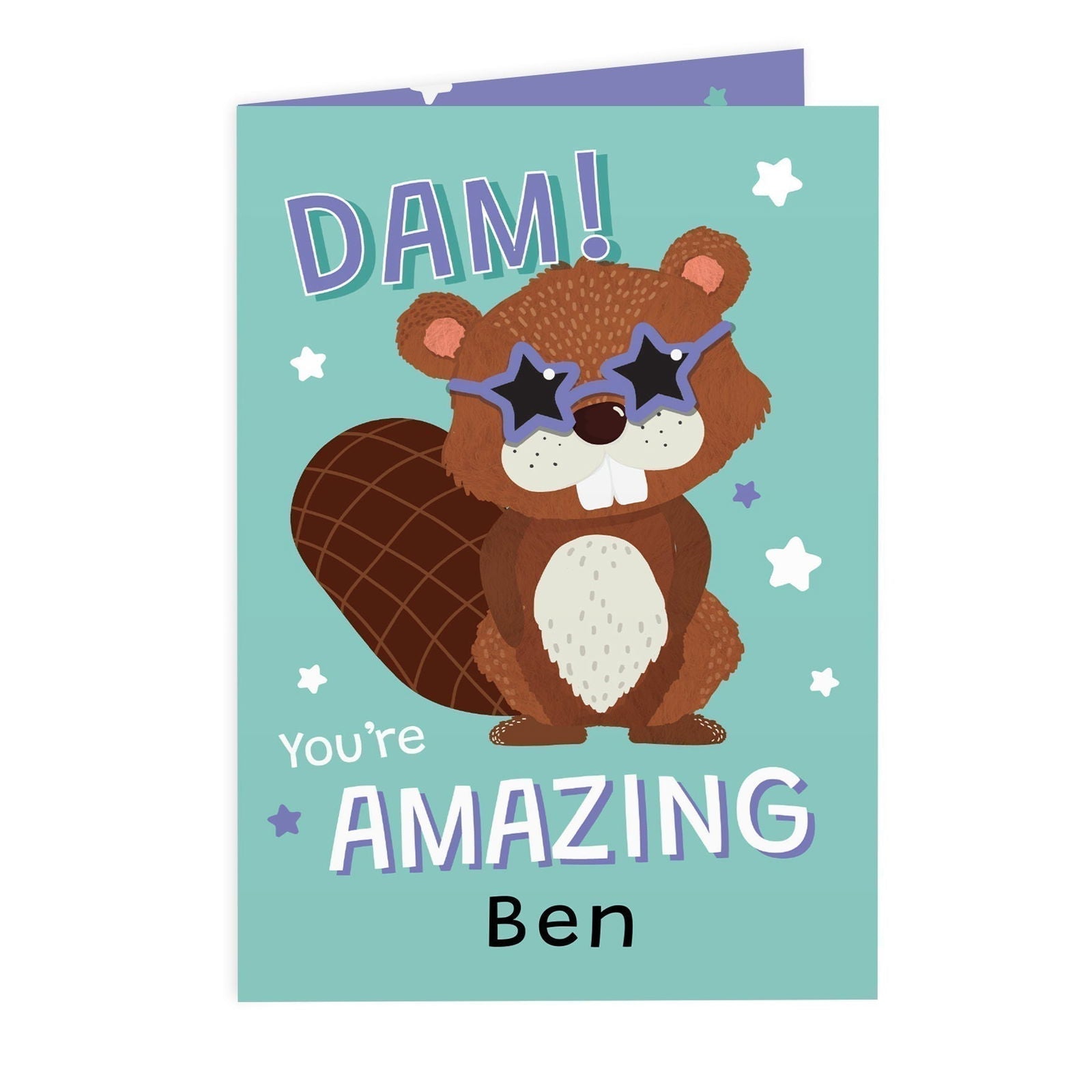 Personalised Dam You're Amazing Card