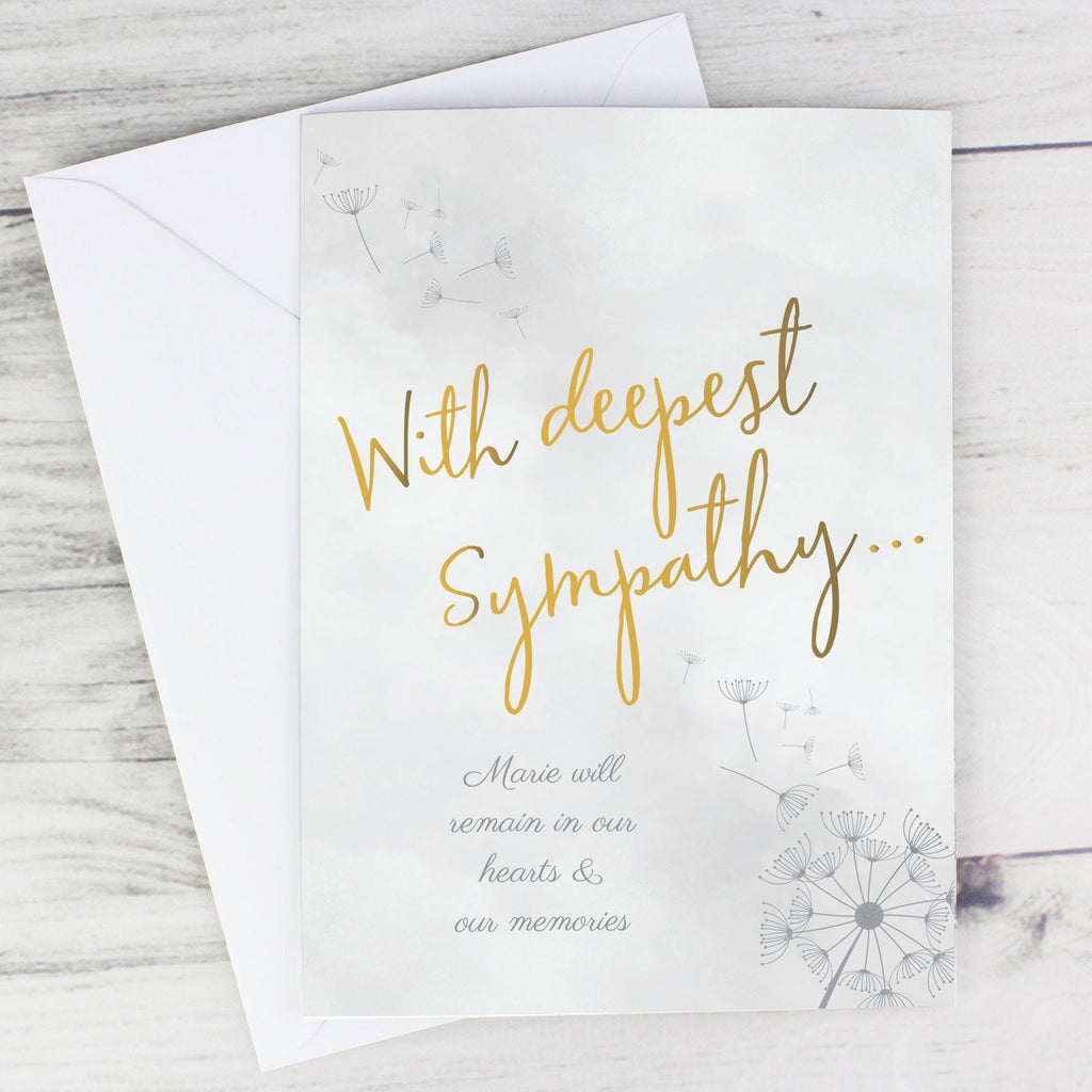Personalised Deepest Sympathy Card