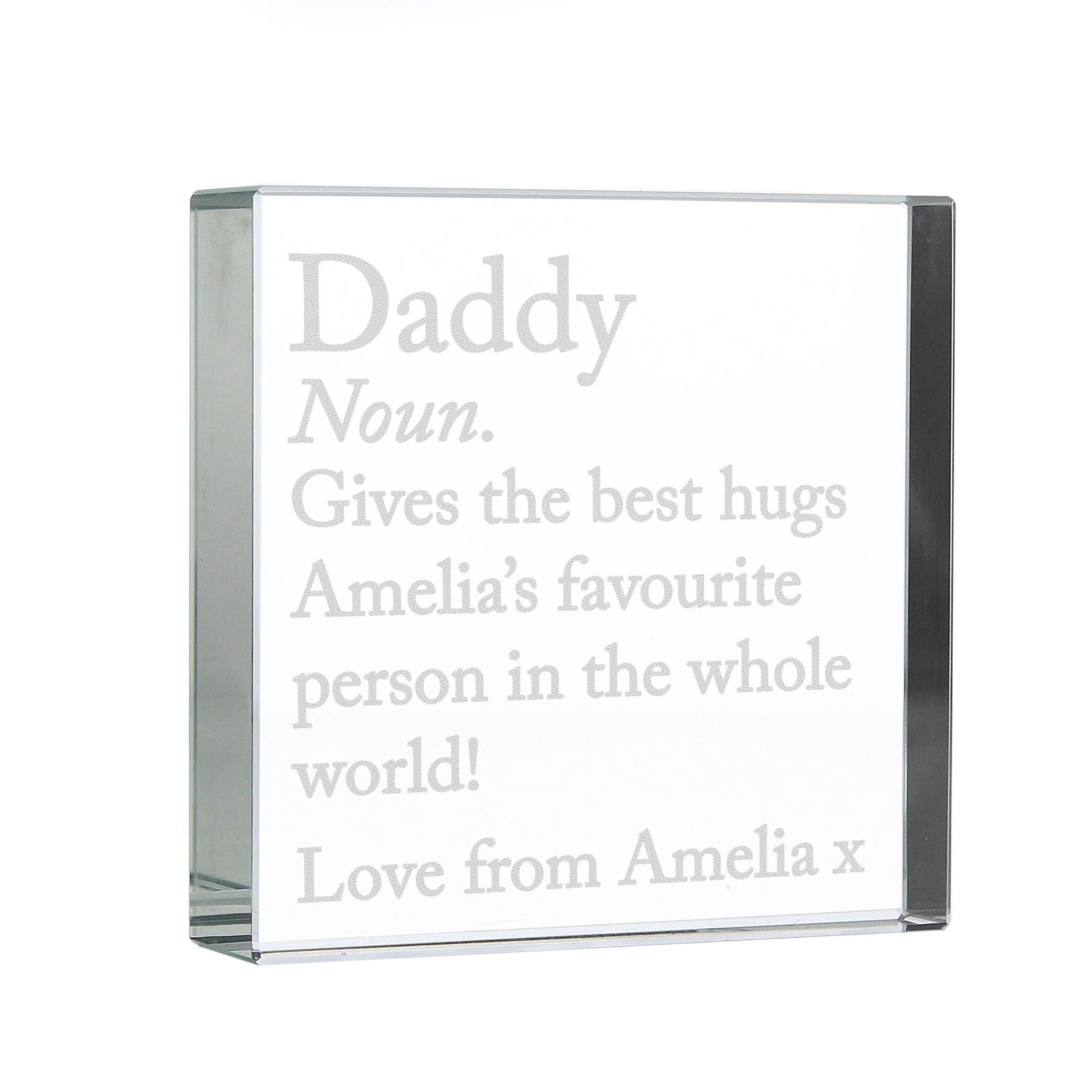 Personalised Dictionary Definition Large Crystal Token