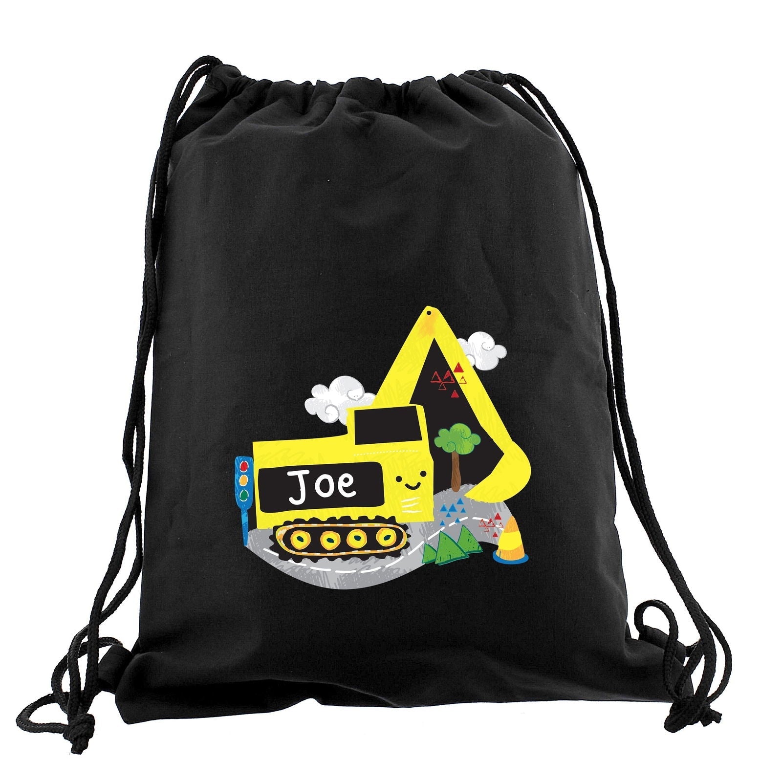 Personalised Digger Black Swim & Kit Bag