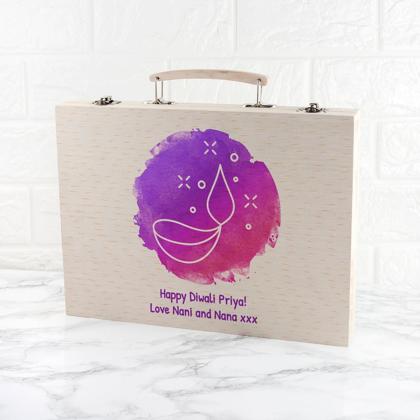 Personalised Diwali Elephant Colouring Set