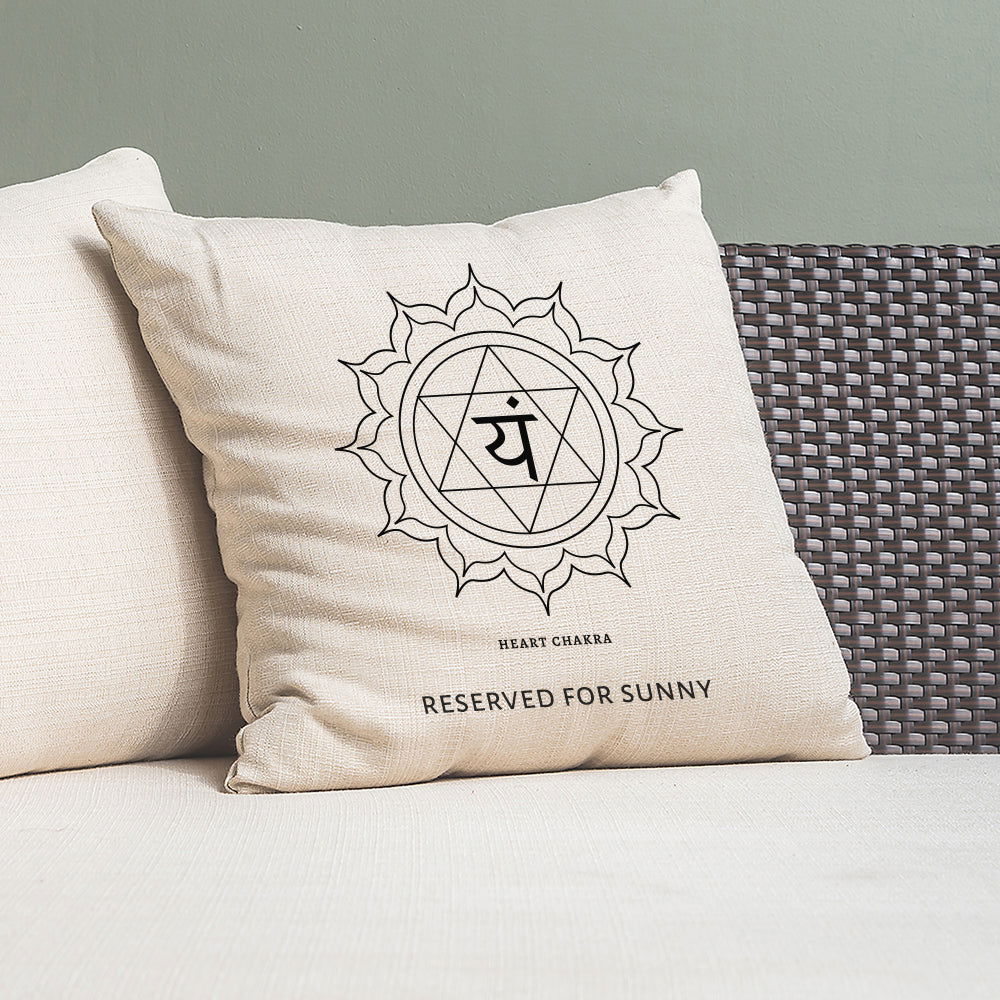 Personalised Diwali Heart Chakra Cushion Cover