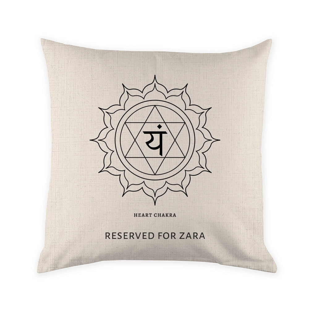 Personalised Diwali Heart Chakra Cushion Cover