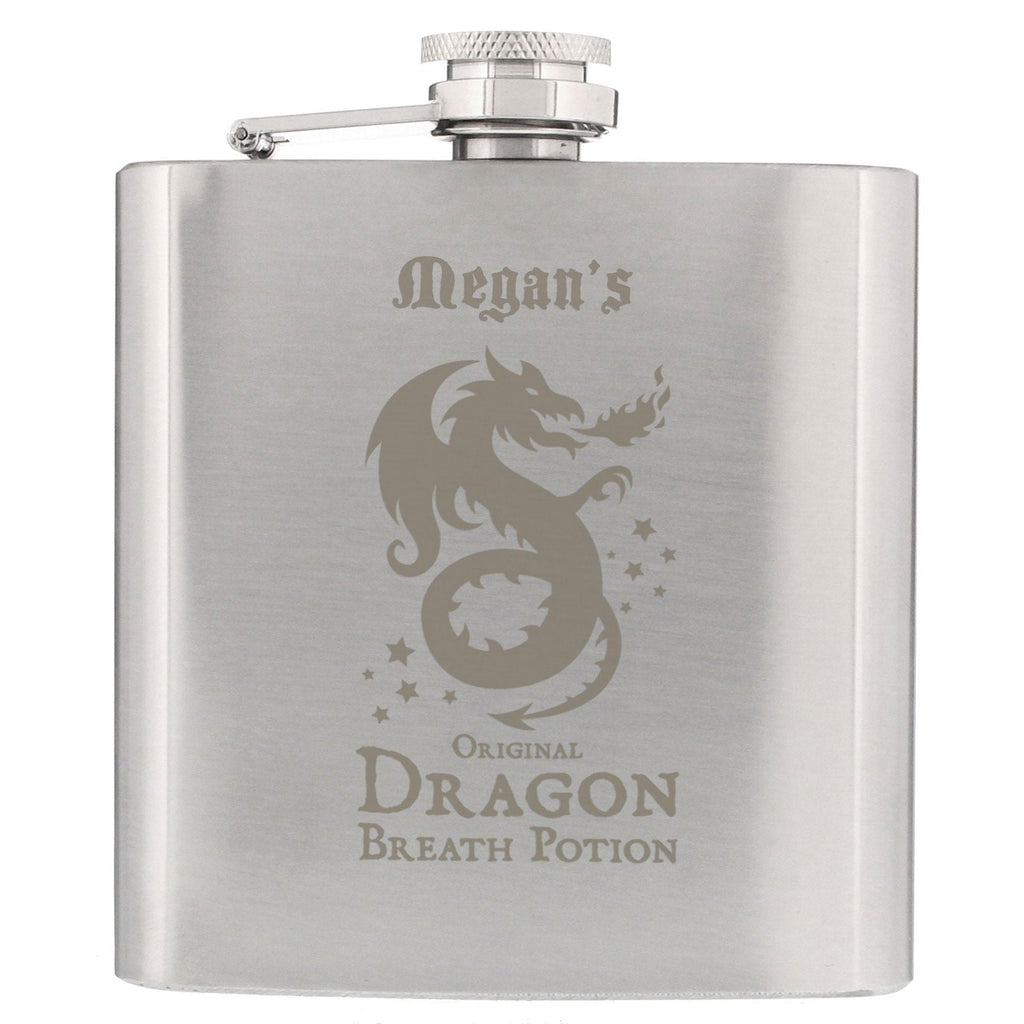 Personalised Dragon Breath Potion Hip Flask