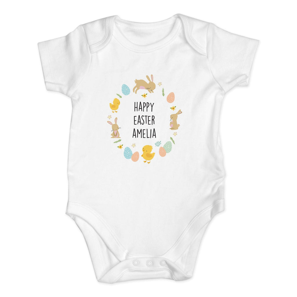 Personalised Easter Bunny & Chick Baby Vest