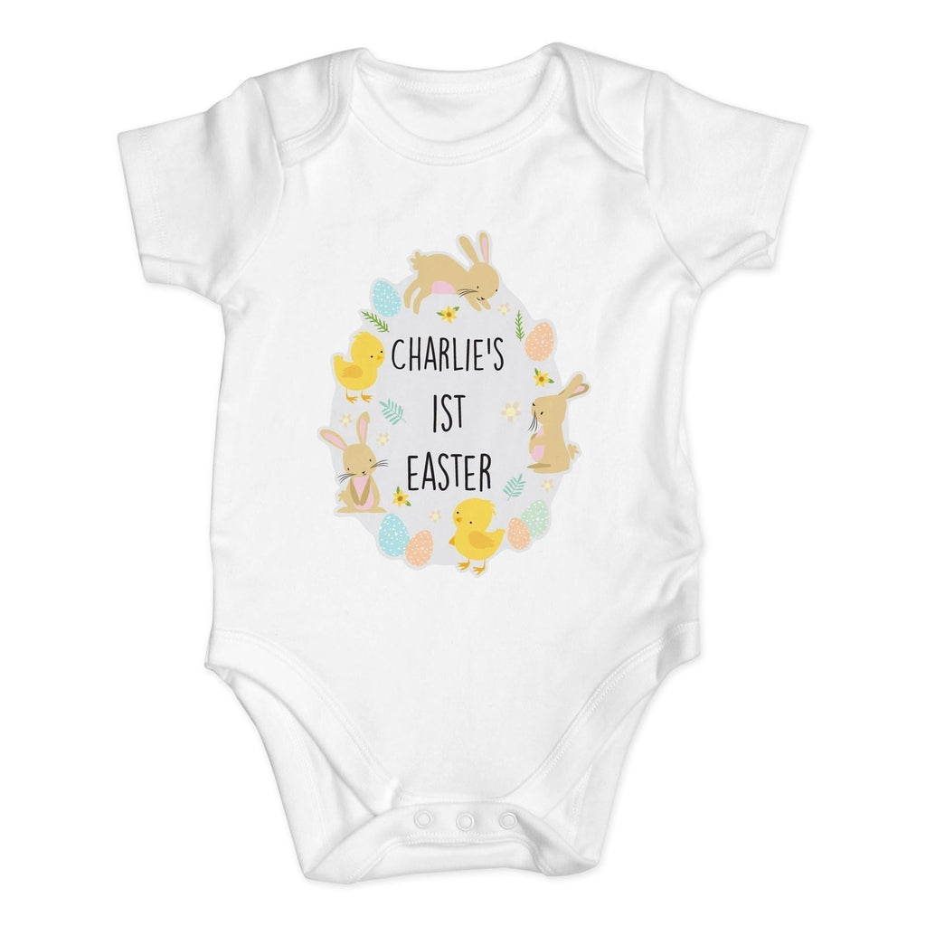 Personalised Easter Bunny & Chick Baby Vest
