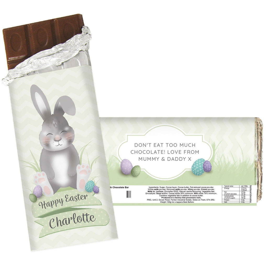 Personalised Easter Bunny Chocolate Bar