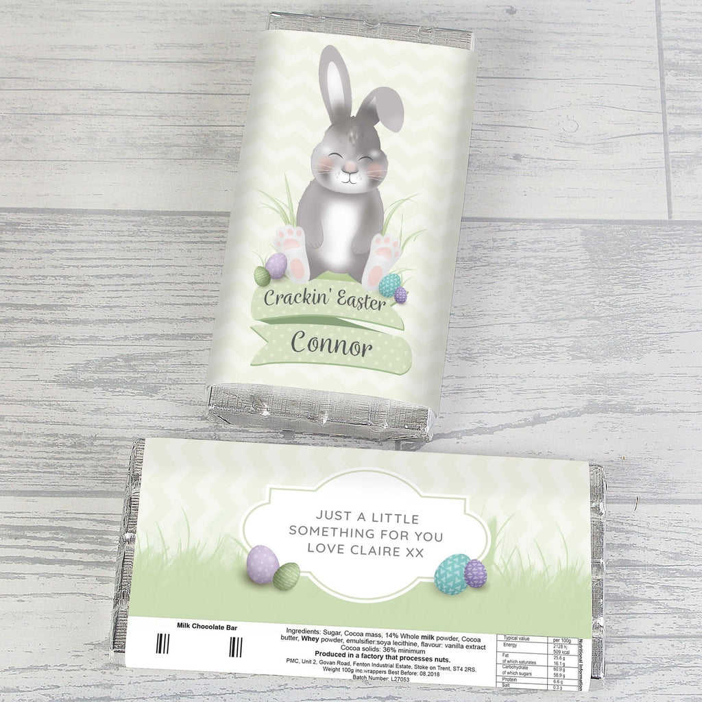 Personalised Easter Bunny Chocolate Bar